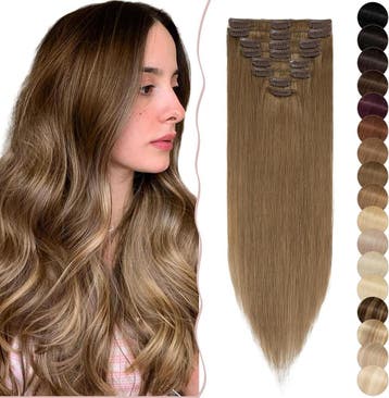 Clip-in Haarextensies Lichtbruin | Tweede kansje | Snel b..., Handtassen en Accessoires, Uiterlijk | Haarverzorging, Verzenden