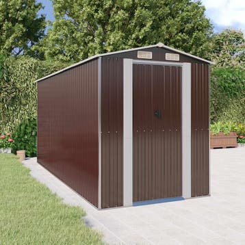 vidaXL Tuinschuur 192x440x223 cm gegalvaniseerd staal, Verzenden