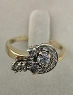 Bague - 14 carats Or jaune Diamant (Naturelle) - Diamant