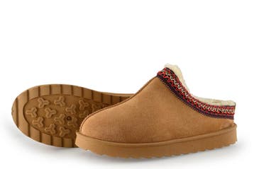 Double Heart Pantoffels in maat 42 Beige, Kleding | Dames, Verzenden, Beige, Double Heart, Zo goed als nieuw