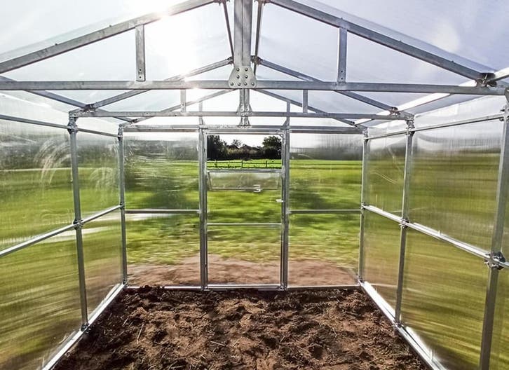 Serre DOMEK, tuinkas met polycarbonaat 6mm, 2,85m*12m*2m, Tuin en Terras, Bergingen en Tuinkasten, Overige typen, Nieuw, Metaal