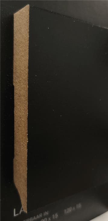 Oppio Zwart gelakte plint amsterdam kleur 9005,, Ophalen of Verzenden, Nieuw
