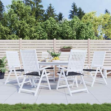 vidaXL Tuinstoelkussens 6 st ruitpatroon 50x50x3 cm stof, Verzenden, Nieuw