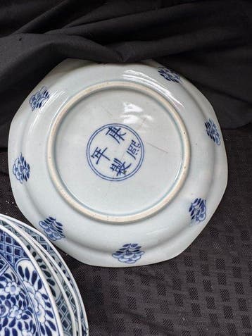 Bord (6) - Porselein - Set antieke bordjes