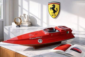 Riva Ferrari F430 maquette 70 cm Bois modelisme 1:8 -, Nieuw