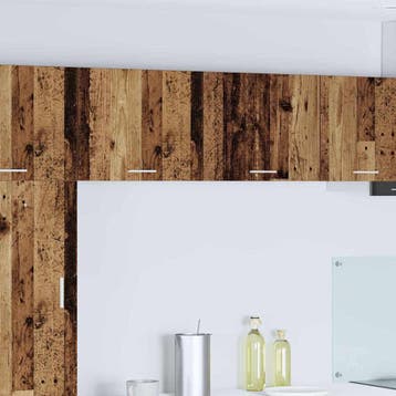 vidaXL Hangkast Oud Hout en Wit 50 x 31 x 40 cm Bewerkt hout, Verzenden