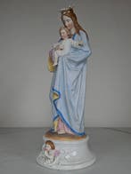 Beeld, Een Indrukwekkende Andenne madonna - 42 cm - Biscuit