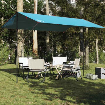 vidaXL Kampeerluifel waterdicht 400x294 cm blauw, Verzenden, Nieuw