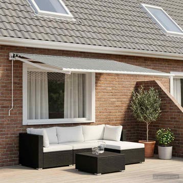 vidaXL Vervangingsdoek voor zonnescherm Antraciet en Wit 350, Verzenden