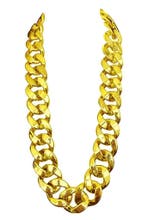Dikke Lange Gouden Ketting 35mm Kunststof Schakelketting Gou, Handtassen en Accessoires, Kettingen, Ophalen of Verzenden, Nieuw