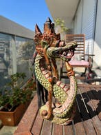 Paar Balinese mythologische sculpturen (ca. 1980) - Hout -