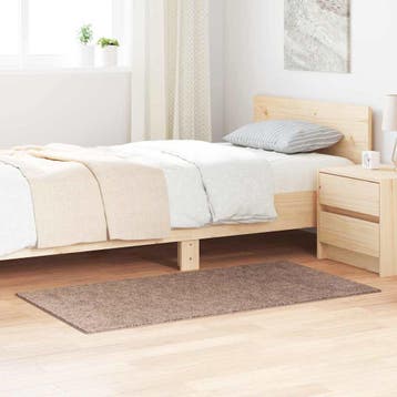 vidaXL Antislip Shaggy Tapijt Bruin 80 x 150 cm PP, Verzenden, Nieuw