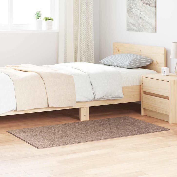 vidaXL Antislip Shaggy Tapijt Bruin 80 x 150 cm PP, Maison & Meubles, Ameublement | Tapis & Moquettes, Envoi