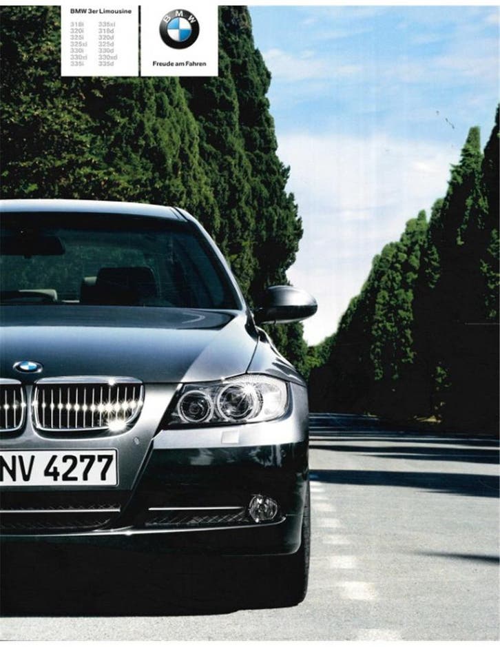 2008 BMW 3 SERIE SEDAN BROCHURE DUITS, Livres, Autos | Brochures & Magazines