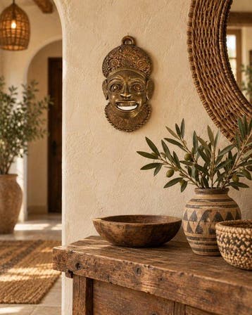 Decoratief ornament - Kameroen - Bamoun maskette, zeldzaam, Antiek en Kunst