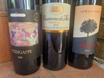 2008 Tua Rita, Redigaffi; 2010 Casanova di Neri Tenuta, Nieuw