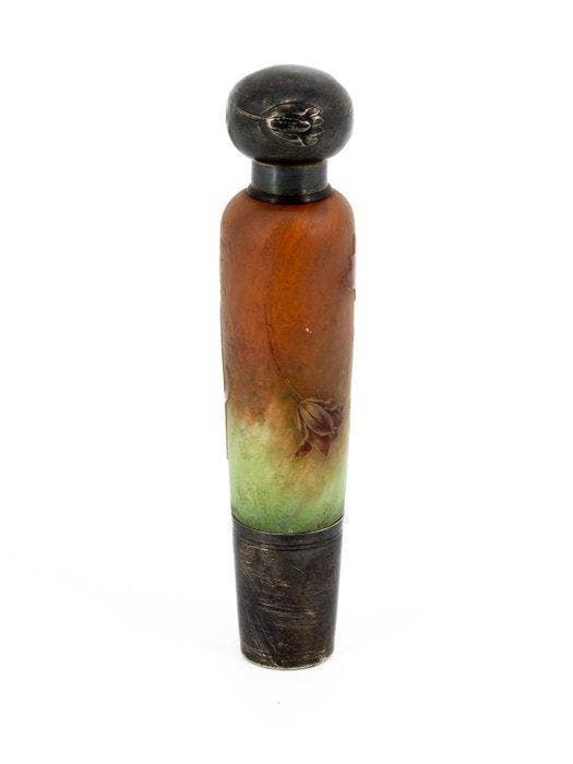 Daum - Vaas - Polychroom cameo-glas - Parfumfles, Antiek en Kunst, Antiek | Glaswerk en Kristal
