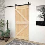 vidaXL Deur NARVIK Naturel 100 x 210 cm Massief Pine Hout, Doe-het-zelf en Bouw, Verzenden, Nieuw