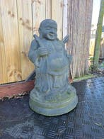 Beeld, Happy Buddha - 74 cm - gegoten steen/beton - 2020