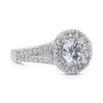 Ring - 18 karaat Witgoud - 1.60ct. tw. Diamant (Natuurlijk), Nieuw