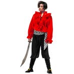 Piraat Kostuum Rood Zwart Heren, Verzenden, Nieuw