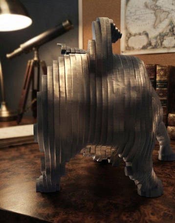 Luisonart - Sculpture, Wall Street Charging Bull - 20 cm -