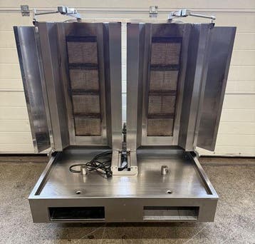 Dubbele Doner Grill met 4 branders, gas, Nieuw in verpakking