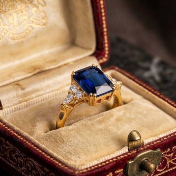 Zonder minimumprijs - Ring 18-karaats goudlaag, Zilver