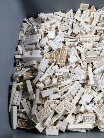 Lego - geen serie - 01. Partij van 1000 witte bouwstenen -, Nieuw