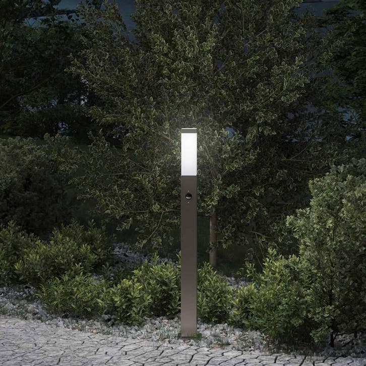 vidaXL Bolderverlichting met sensor 80 cm RVS IP44, Huis en Inrichting, Lampen | Overige, Nieuw, Verzenden