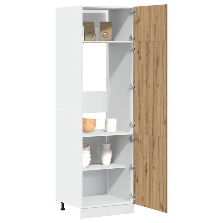 vidaXL Ombouwkast voor koelkast Lyon 60x57x207 cm bewerkt, Huis en Inrichting, Kasten | Overige, Nieuw, Verzenden