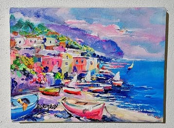 Alfredo Grimaldi (1950) - Luci e colori sul golfo