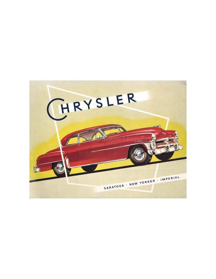 1952 CHRYSLER PROGRAMMA BROCHURE ENGELS (USA), Livres, Autos | Brochures & Magazines