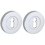 Set van twee sleutelplaatjes Vivo BB glans chroom, Nieuw, Overige materialen