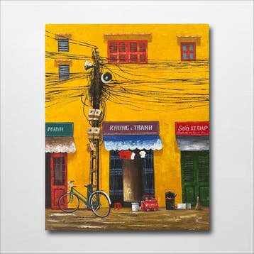 Nguyen Robert (1958) - LÉlectricité de la Rue 100 80 cm