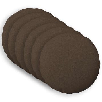 vidaXL Kussensloop 6 st HEERLEN Taupe Ø 60 cm Stof, Verzenden