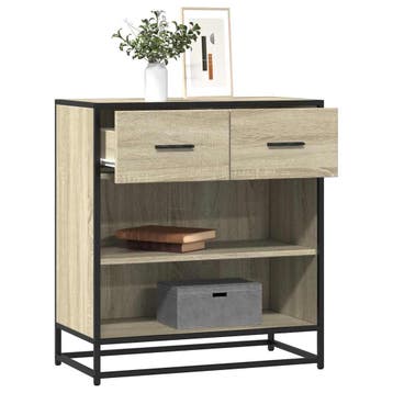 vidaXL Dressoir 68x35x76 cm bewerkt hout sonoma eikenkleurig, Verzenden