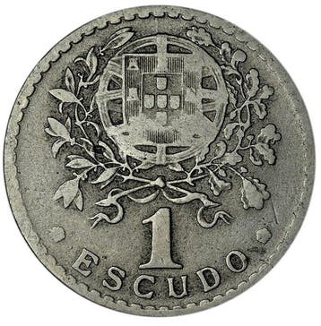 Portugal. Republic. 1 Escudo 1935 Key Date (Zonder