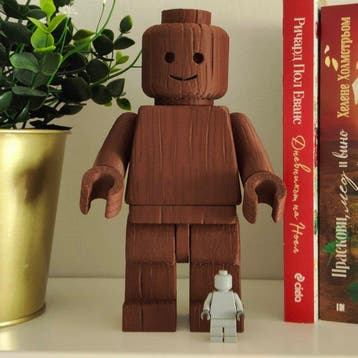 Lego - Big Minifigure - Rustic Rosewood - Custom item, Nieuw