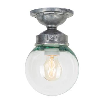 Plafondlampen One-Eighty Rond Plafondlamp Zilver, Verzenden, Nieuw, Glas