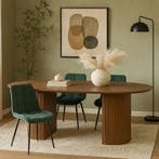 Mangohouten Eettafel Maeve 260x120 cm Walnoot, Verzenden