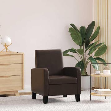 vidaXL Fauteuil kunstleer bruin, Huis en Inrichting, Fauteuils, Verzenden, Nieuw