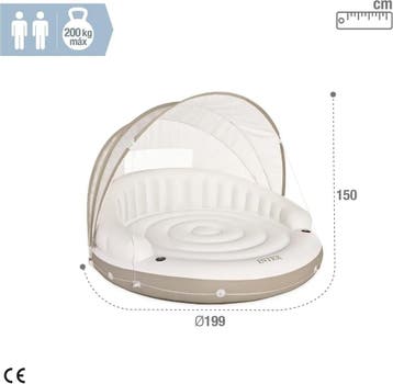 Intex Caribische Luxe eilandbed luchtbed met zonnedak 199..., Ophalen of Verzenden