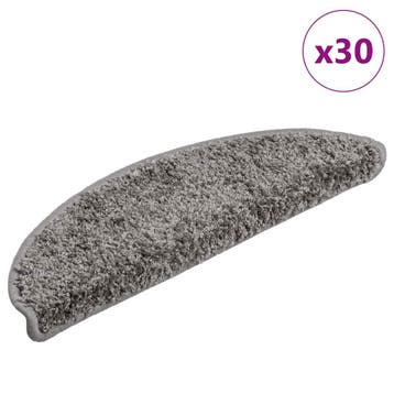 vidaXL Trapmatten 30 st 56x17x3 cm Grijs Halfrond, Verzenden, Nieuw