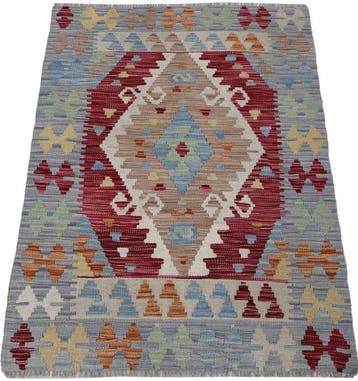 Handgeweven Designer Kelim – Afghan Design - Kelim - 110 cm, Nieuw