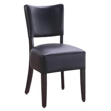Stoel | TARA | Kunstleer/Hout | Black | Wengé Frame |, Verzenden