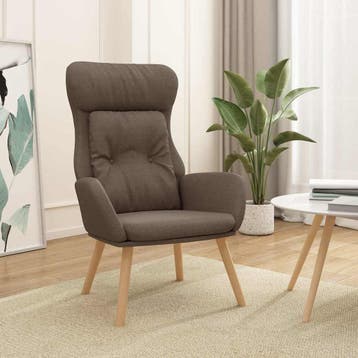 vidaXL Relaxstoel stof taupe, Verzenden, Nieuw