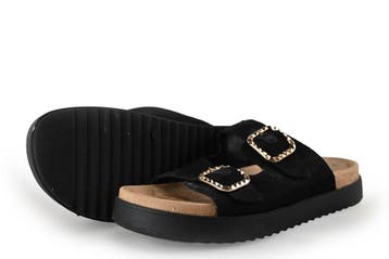 Graceland Slippers in maat 39 Zwart, Verzenden, Slippers