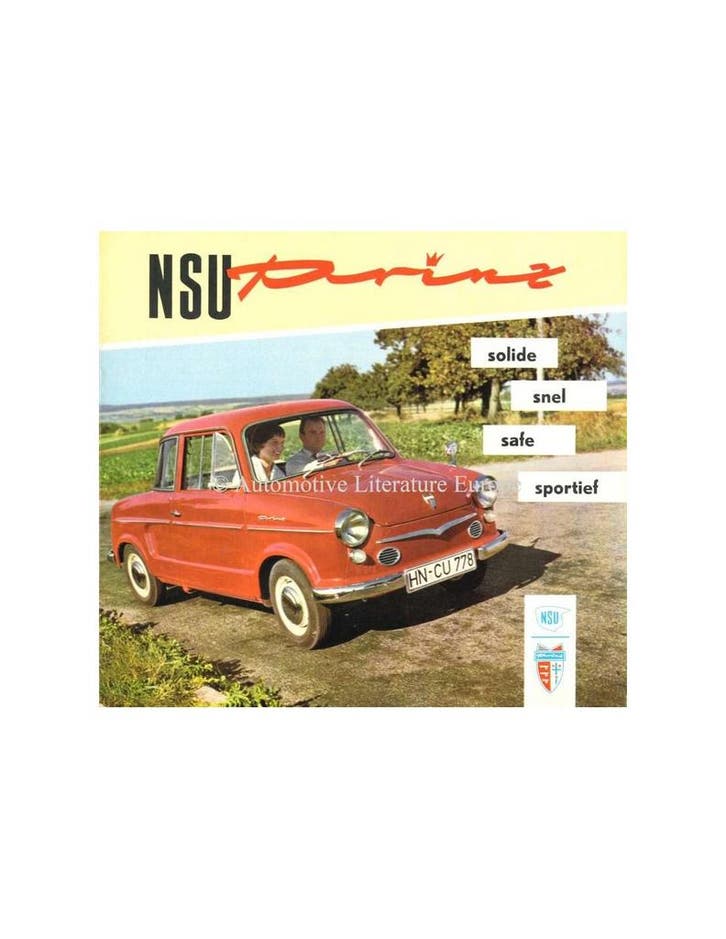 1959 NSU PRINZ I & II BROCHURE NEDERLANDS, Livres, Autos | Brochures & Magazines