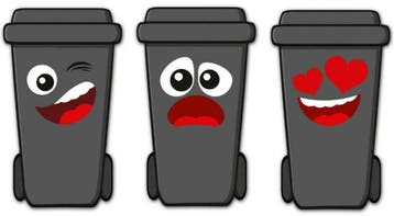 Containerstickers, Klikostickers, afvalcontainer stickers
